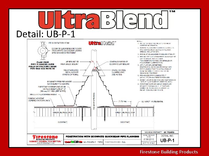 Detail: UB-P-1 Firestone Building Products 