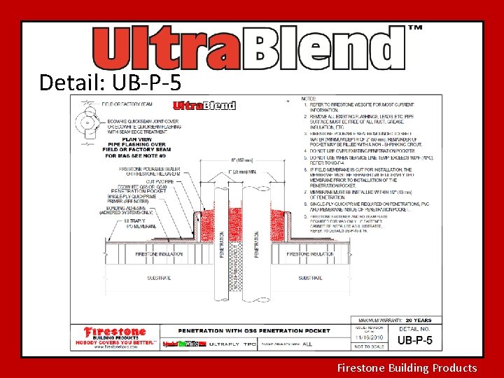 Detail: UB-P-5 Firestone Building Products 