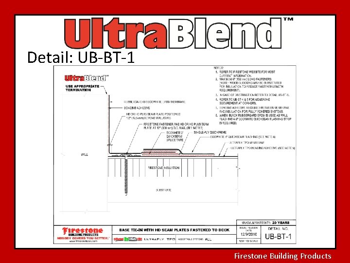 Detail: UB-BT-1 Firestone Building Products 