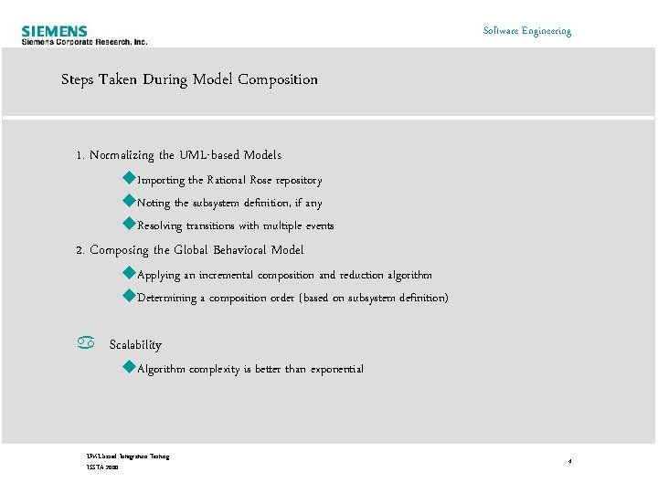 Software Engineering Steps Taken During Model Composition 1. Normalizing the UML-based Models u. Importing Software Engineering Steps Taken During Model Composition 1. Normalizing the UML-based Models u. Importing