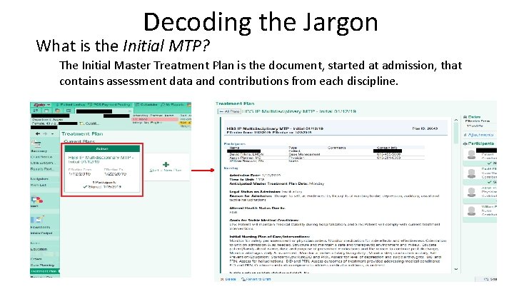 Decoding the Jargon What is the Initial MTP? The Initial Master Treatment Plan is