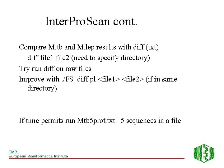 Inter. Pro. Scan cont. Compare M. tb and M. lep results with diff (txt)