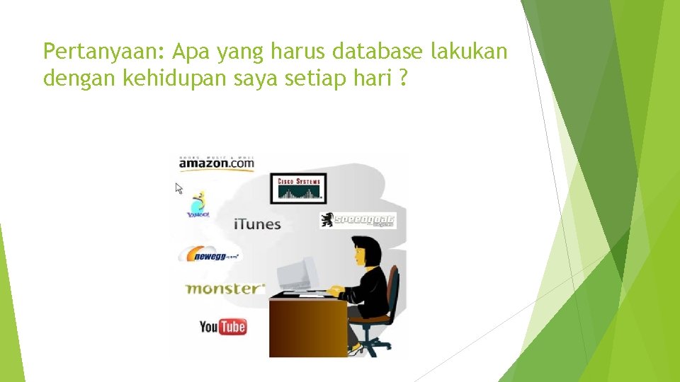 Pertanyaan: Apa yang harus database lakukan dengan kehidupan saya setiap hari ? 