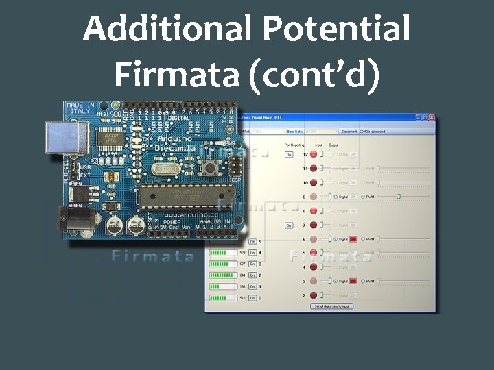 Additional Potential Firmata (cont’d) 