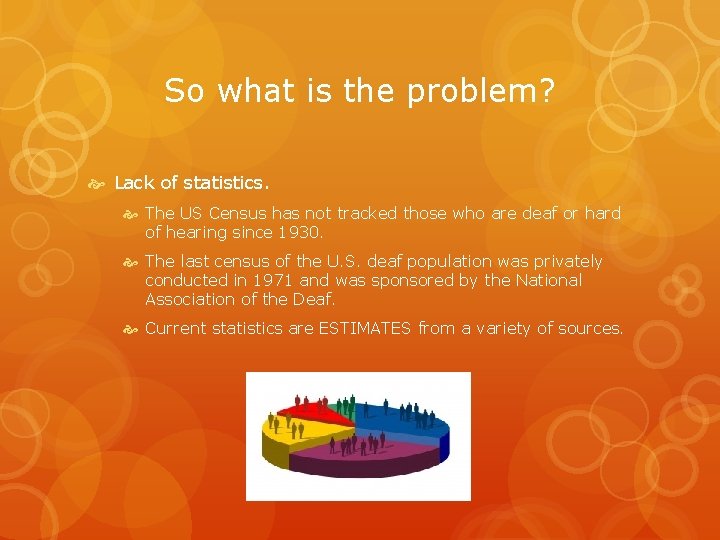 So what is the problem? Lack of statistics. The US Census has not tracked