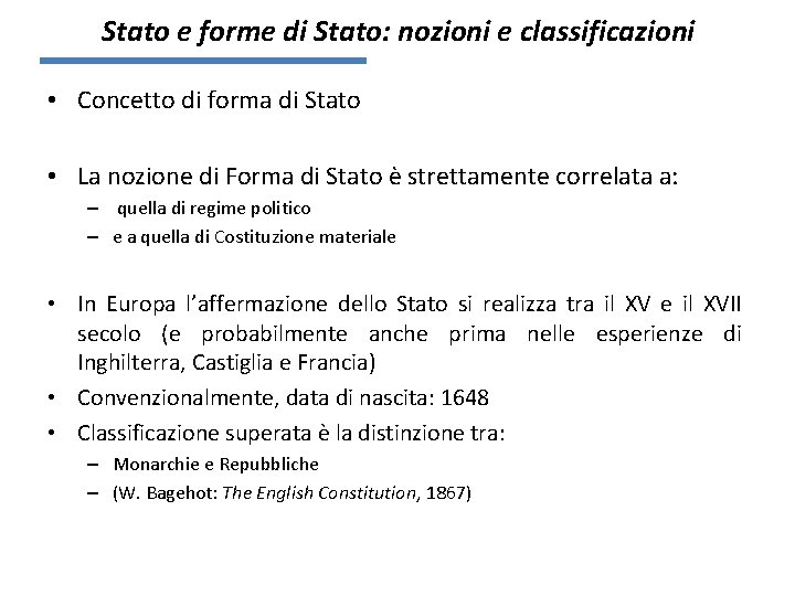 Stato e forme di Stato: nozioni e classificazioni • Concetto di forma di Stato