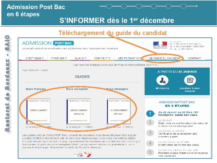 Téléchargement du guide du candidat 