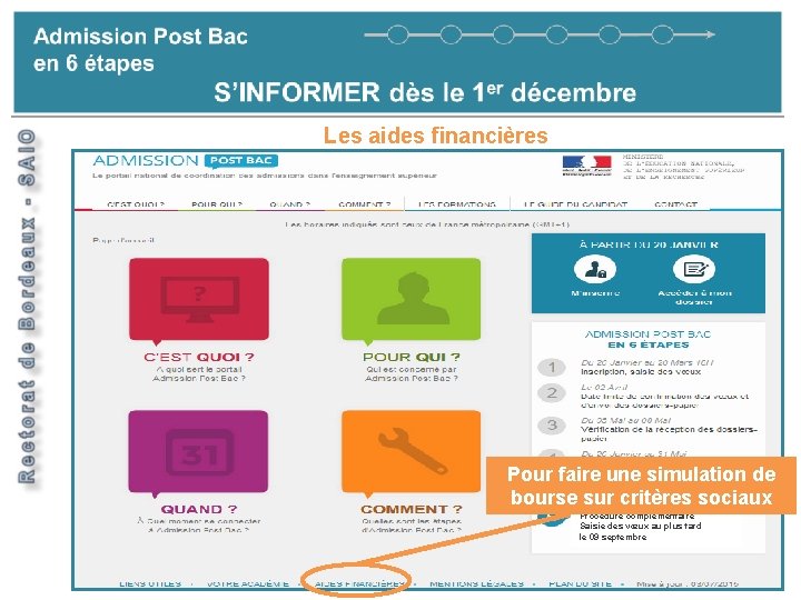 S’informer – les aides finacières S’INFORMER depuis le 1 er décembre Les aides financières