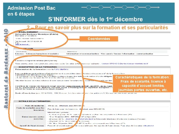 S’informer – information sur les formations S’INFORMER depuis le 1 er décembre 2 –