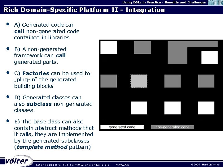 Using DSLs in Practice - Benefits and Challenges Rich Domain-Specific Platform II - Integration