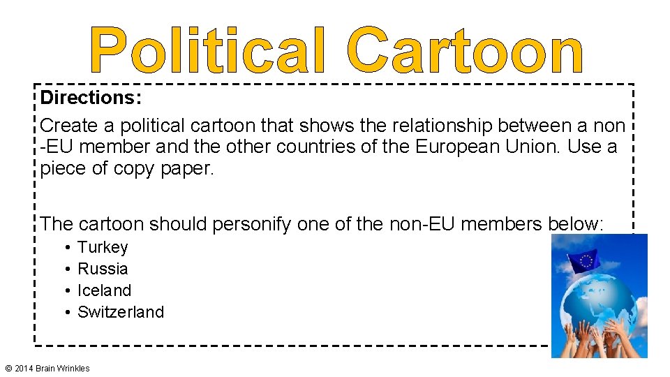 Political Cartoon Directions: Create a political cartoon that shows the relationship between a non