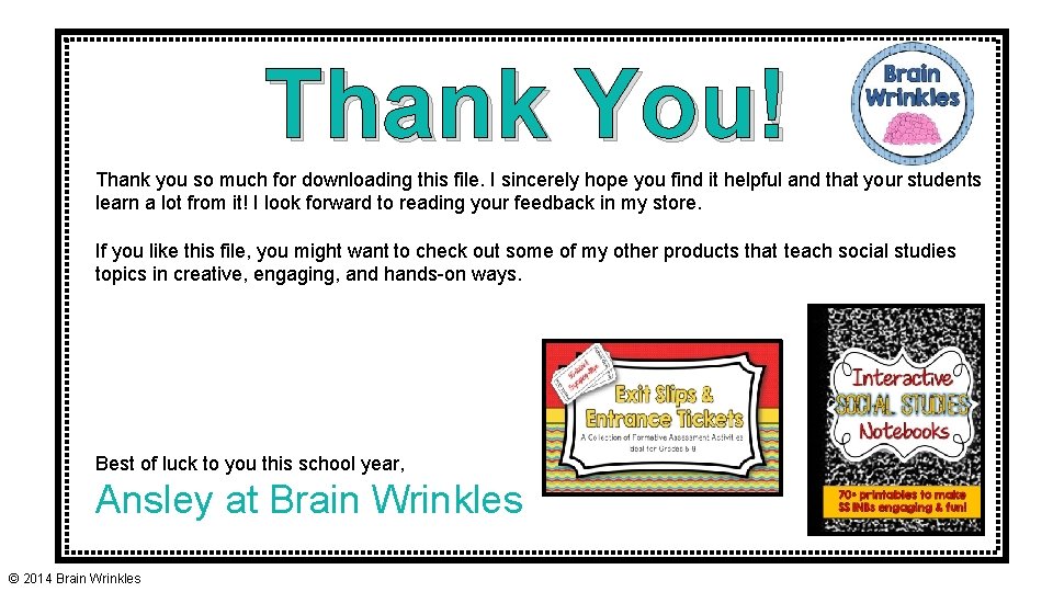 Thank You! Thank you so much for downloading this file. I sincerely hope you