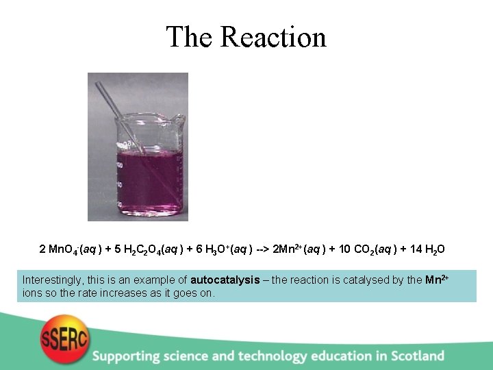 The Reaction 2 Mn. O 4 -(aq ) + 5 H 2 C 2