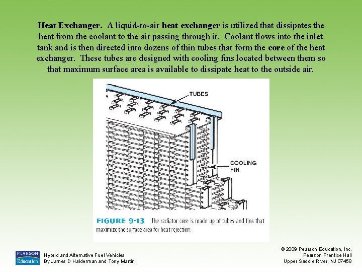 Heat Exchanger. A liquid-to-air heat exchanger is utilized that dissipates the heat from the