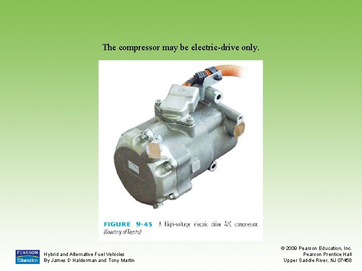 The compressor may be electric-drive only. Hybrid and Alternative Fuel Vehicles By James D