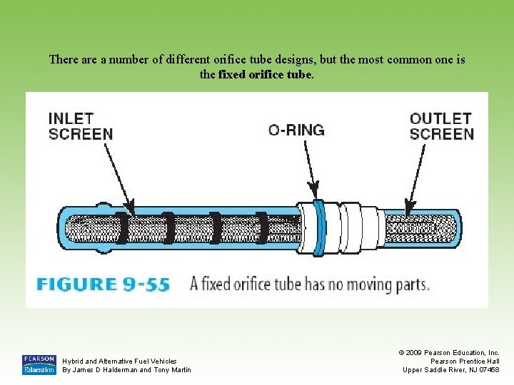 There a number of different orifice tube designs, but the most common one is