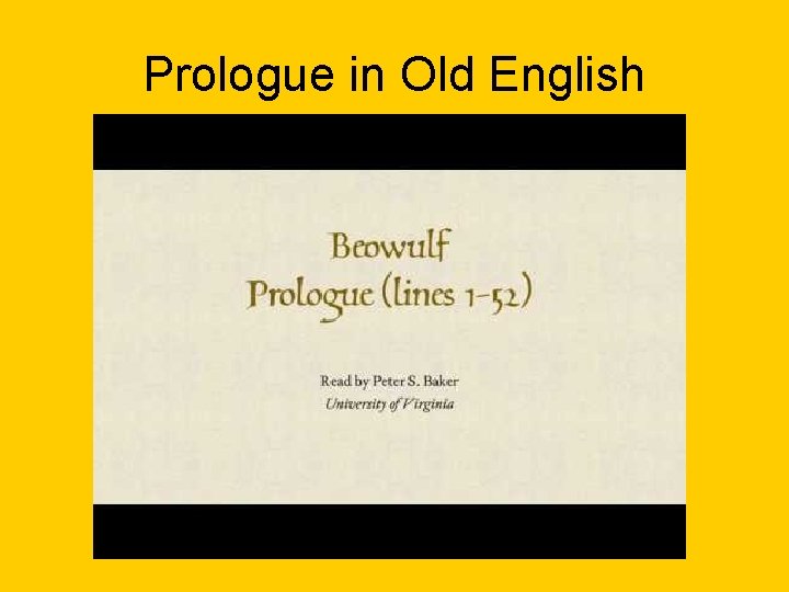 Prologue in Old English 
