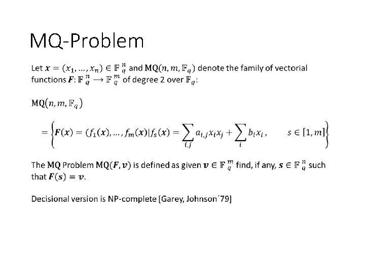 MQ-Problem 