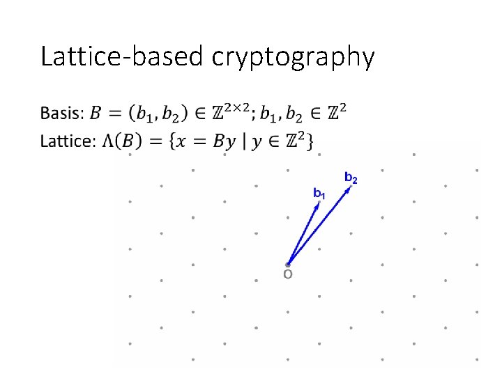 Lattice-based cryptography • 