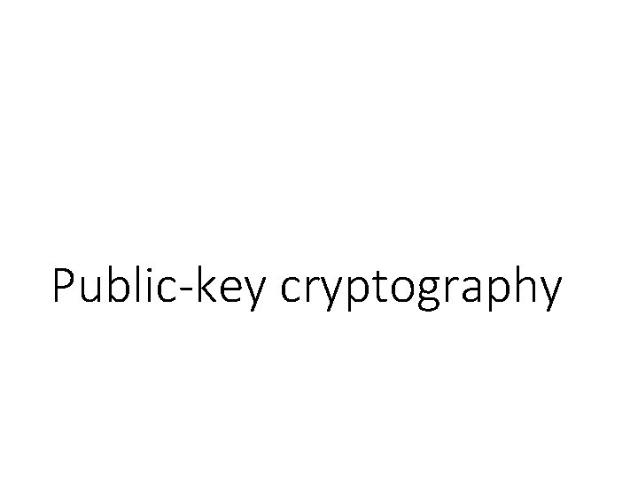 Public-key cryptography 