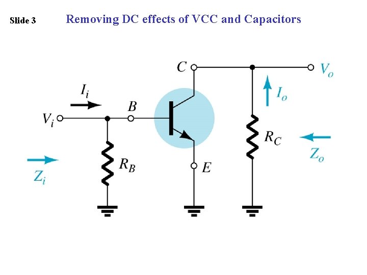 Slide 3 Removing DC effects of VCC and Capacitors 