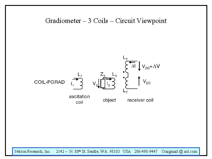 Gradiometer – 3 Coils – Circuit Viewpoint Nelson Research, Inc. 2142 – N. 88