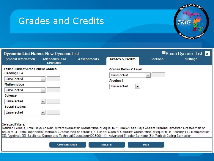 Grades and Credits 