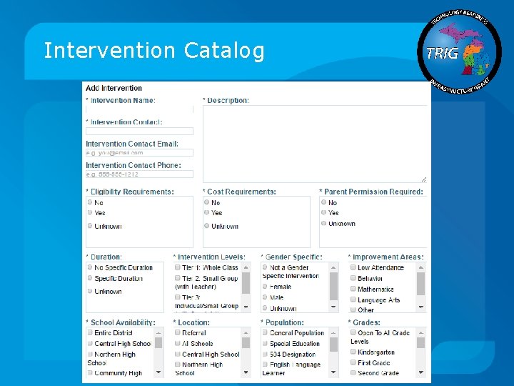 Intervention Catalog 