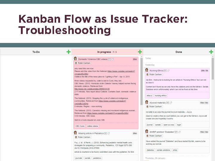 Kanban Flow as Issue Tracker: Troubleshooting 