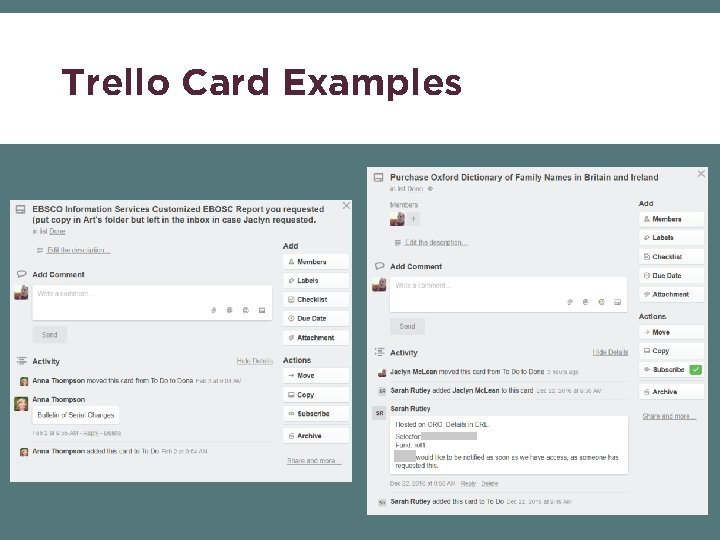 Trello Card Examples 