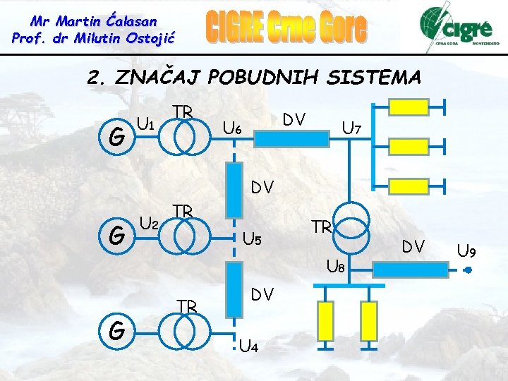 Mr Martin Ćalasan Prof. dr Milutin Ostojić 2. ZNAČAJ POBUDNIH SISTEMA G U 1
