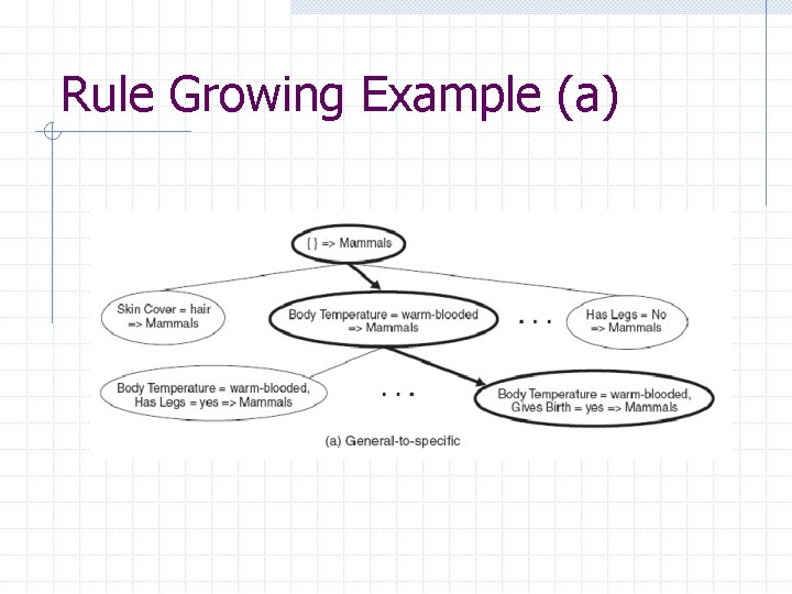 Rule Growing Example (a) 