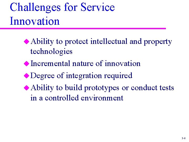 New Service Development and Process Design Learning Objectives