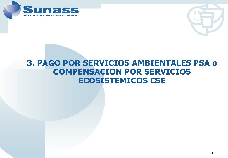 3. PAGO POR SERVICIOS AMBIENTALES PSA o COMPENSACION POR SERVICIOS ECOSISTEMICOS CSE 26 