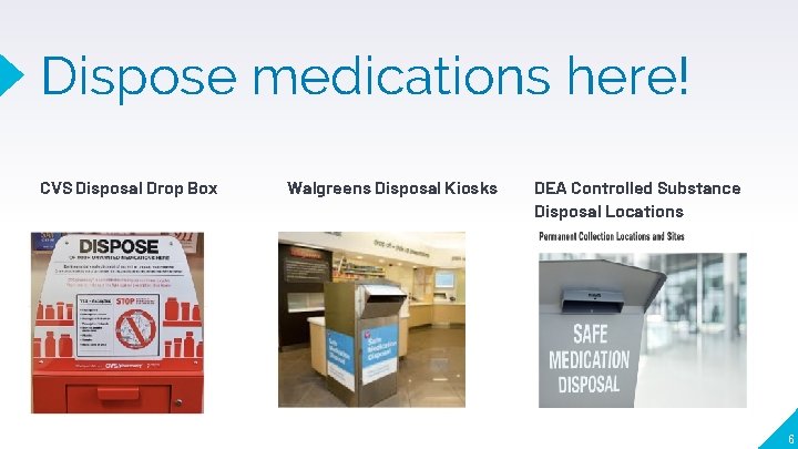 Dispose medications here! CVS Disposal Drop Box Walgreens Disposal Kiosks DEA Controlled Substance Disposal