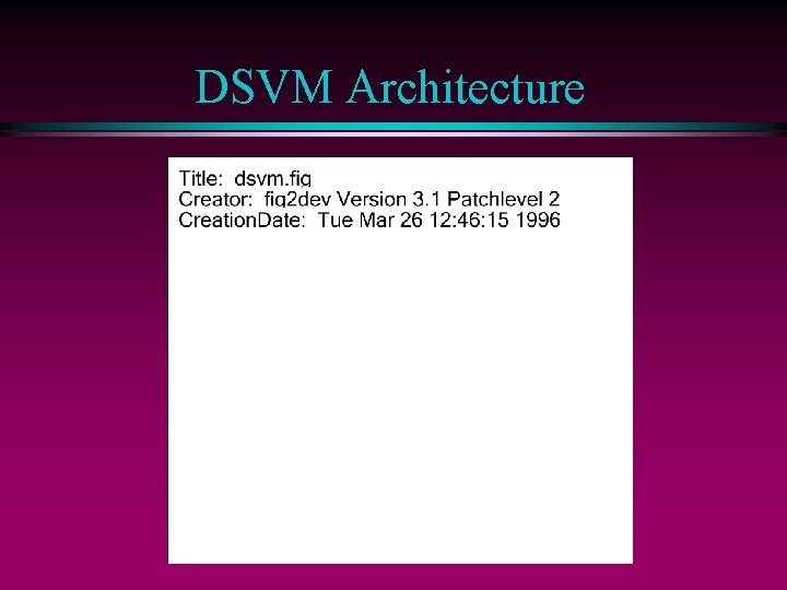 DSVM Architecture 