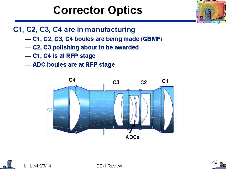 Corrector Optics C 1, C 2, C 3, C 4 are in manufacturing —