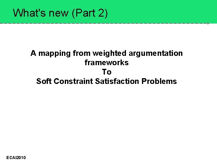 What's new (Part 2) A mapping from weighted argumentation frameworks To Soft Constraint Satisfaction