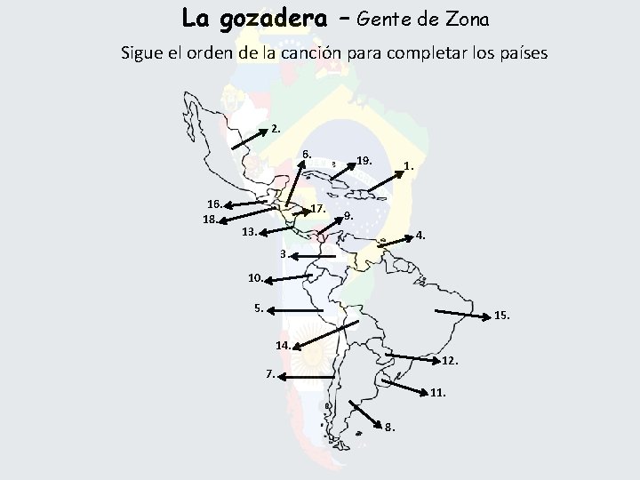 La gozadera – Gente de Zona Sigue el orden de la canción para completar