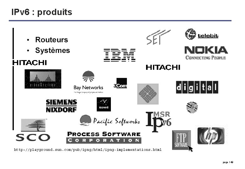 IPv 6 : produits page 149 