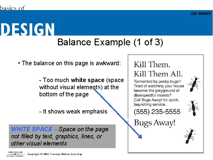 Balance Example (1 of 3) • The balance on this page is awkward: -