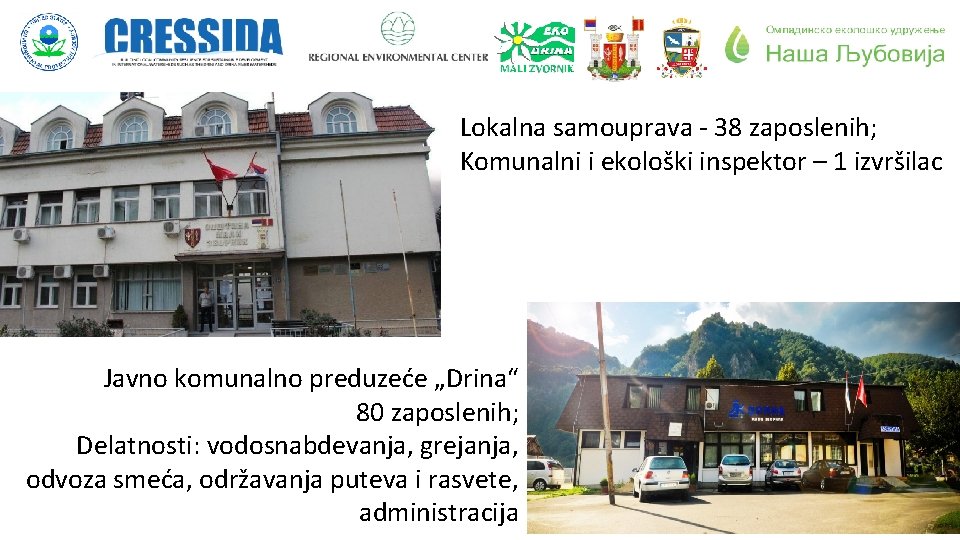 Lokalna samouprava - 38 zaposlenih; Komunalni i ekološki inspektor – 1 izvršilac Javno komunalno