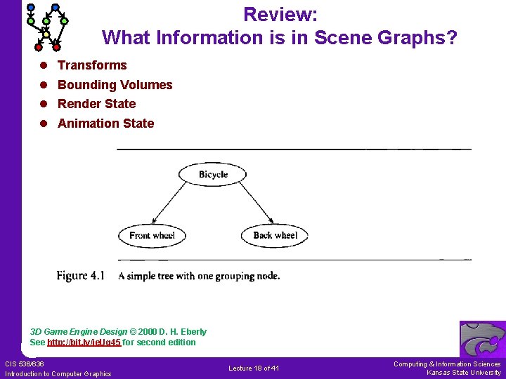 Review: What Information is in Scene Graphs? l l Transforms Bounding Volumes Render State Review: What Information is in Scene Graphs? l l Transforms Bounding Volumes Render State