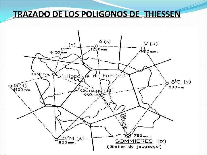 TRAZADO DE LOS POLIGONOS DE THIESSEN 