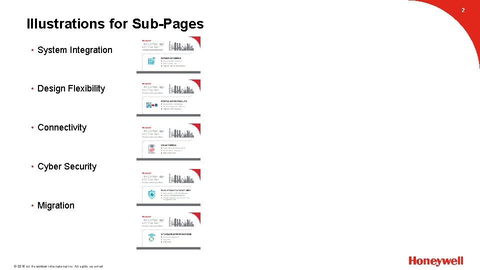 2 Illustrations for Sub-Pages • System Integration • Design Flexibility • Connectivity • Cyber