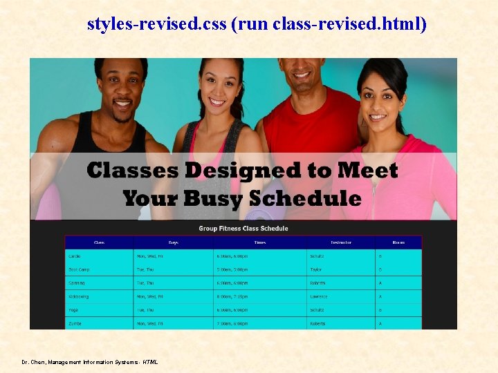 styles-revised. css (run class-revised. html) Dr. Chen, Management Information Systems - HTML styles-revised. css (run class-revised. html) Dr. Chen, Management Information Systems - HTML