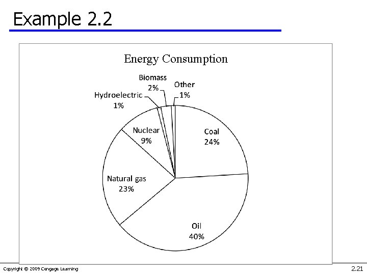Example 2. 2 Energy Consumption Copyright © 2009 Cengage Learning 2. 21 