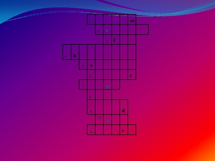 m 1 2 e 3 4 l h 5 v t 6 p 7