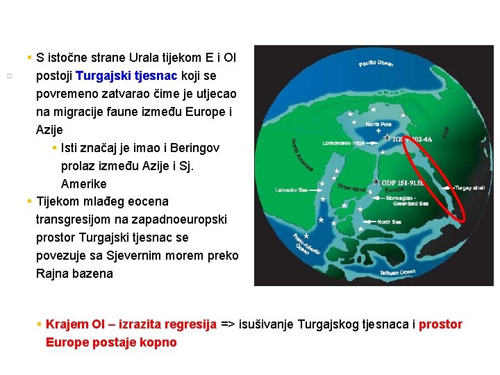 p 12 § S istočne strane Urala tijekom E i Ol postoji Turgajski tjesnac