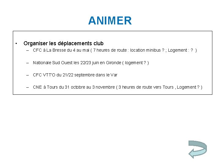 ANIMER • Organiser les déplacements club – CFC à La Bresse du 4 au